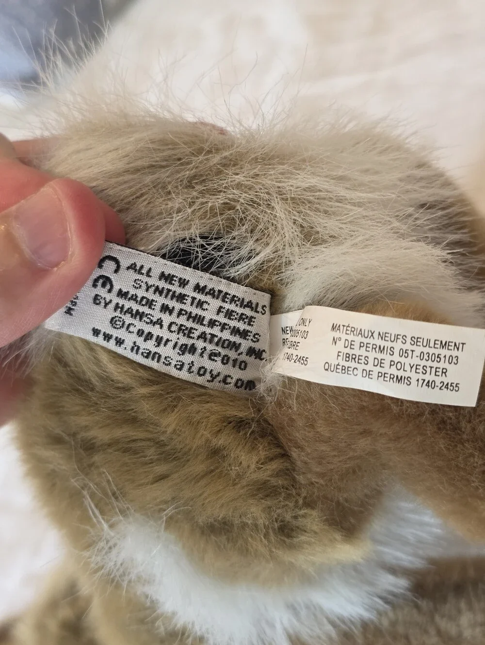 Hansa Jackalope Plush Realistic Stuffed Animal With Tag